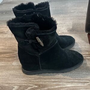UGG Black Suede Winter Boots